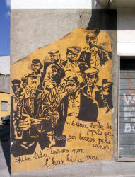 Murales ad Orgosolo in Sardegna