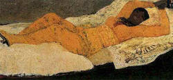 Kopie von La mulatta in giallo olio,cm.150x73 1968.jpg (14167 Byte)